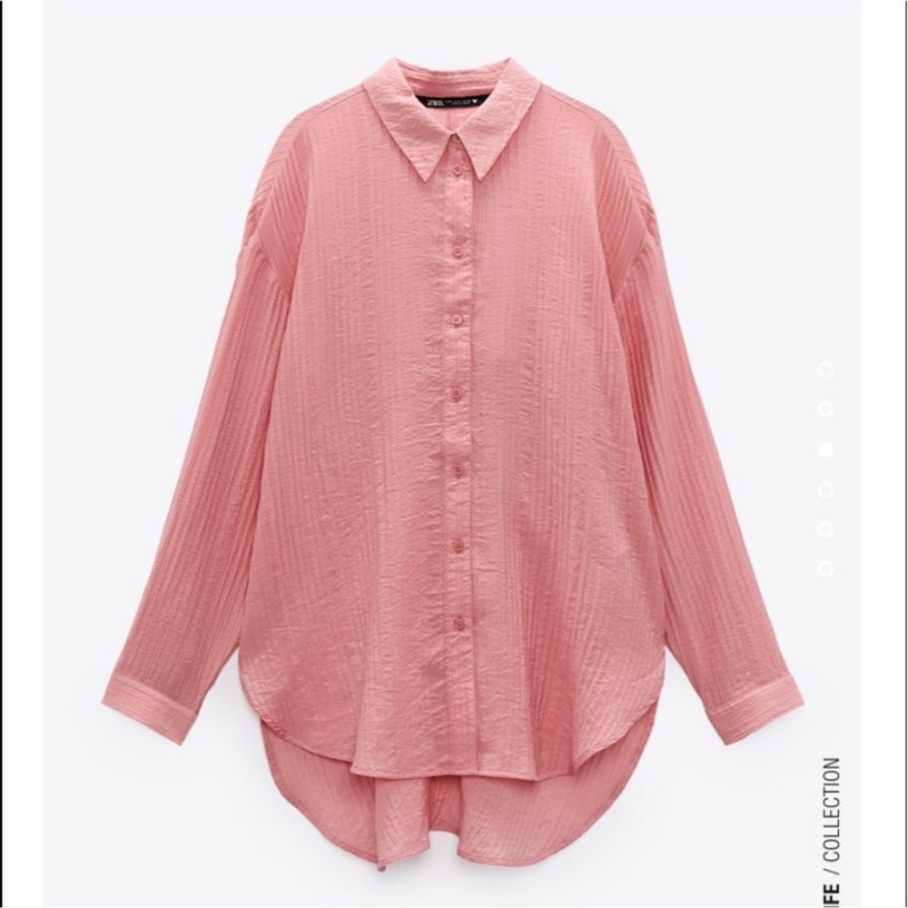 Zara Flawy Knotted Oversized Shirt